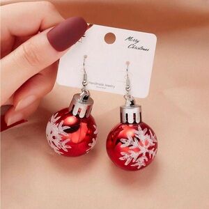 Christmas Glitter Resin Star Lights Drop Earrings